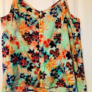 Button down high low top